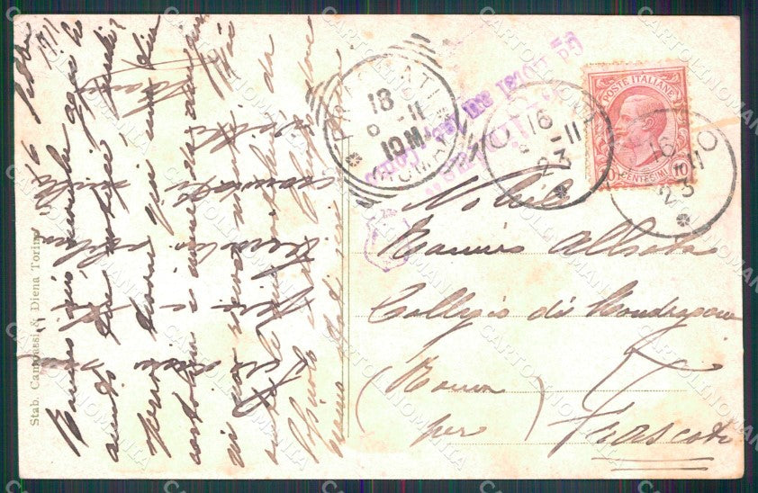 Como Città Porto Arrivo del Battello cartolina MX1594 – retro