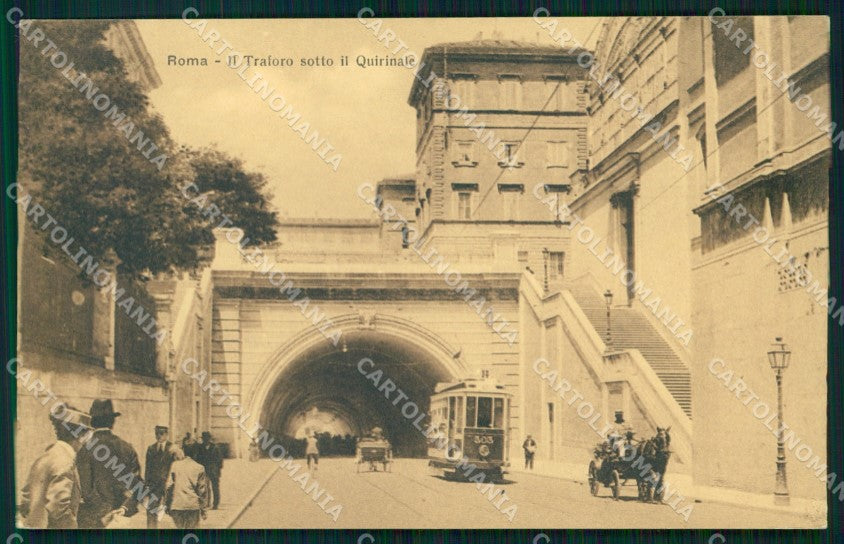 Roma Città Traforo sotto Quirinale Tram Alterocca 5622 cartolina MX1605 – fronte