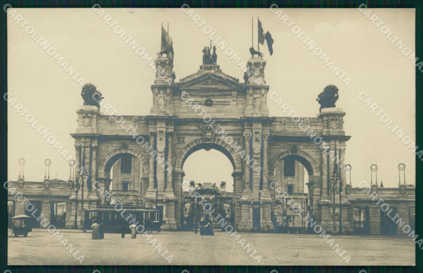 Roma Città Esposizione Etnografica Ingresso d'Onore Tram Foto cartolina MX1678 – fronte