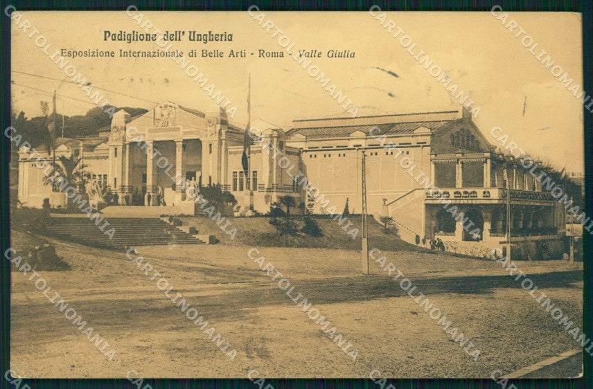 Roma Città Esposizione Belle Arti Padiglione Ungheria cartolina MX1715 – fronte