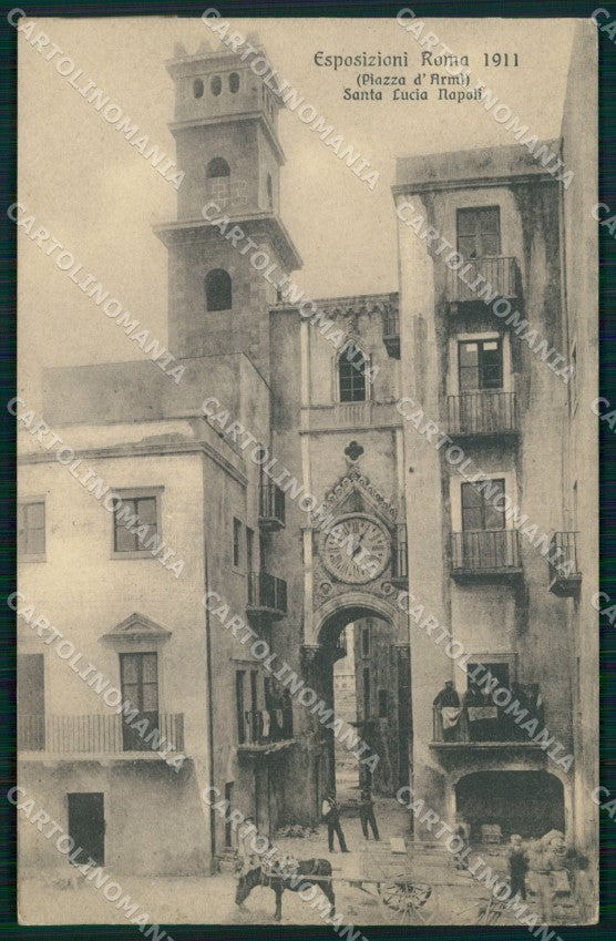Roma Città Esposizioni Piazza d'Armi Santa Lucia Napoli cartolina MX1720 – fronte