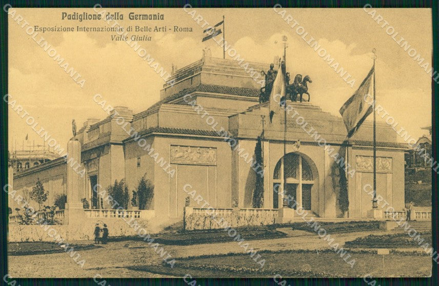 Roma Città Esposizione Belle Arti Padiglione Germania cartolina MX1736 – fronte