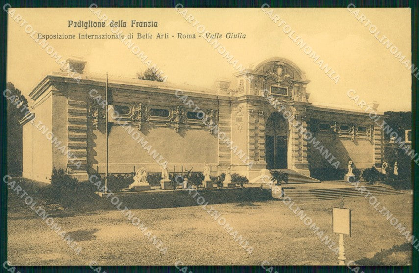 Roma Città Esposizione Belle Arti Padiglione Francia cartolina MX1746 – fronte