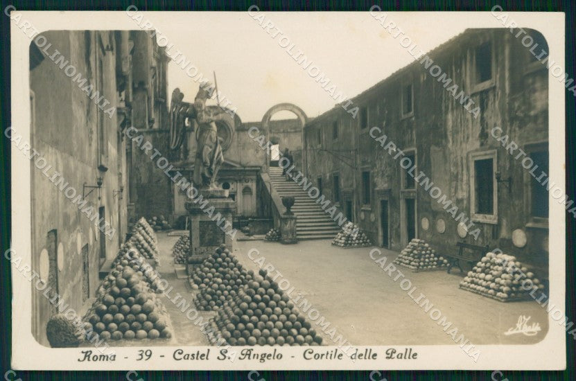 Roma Città Castel Sant'Angelo Cortile Palle Foto cartolina MX1753 – fronte