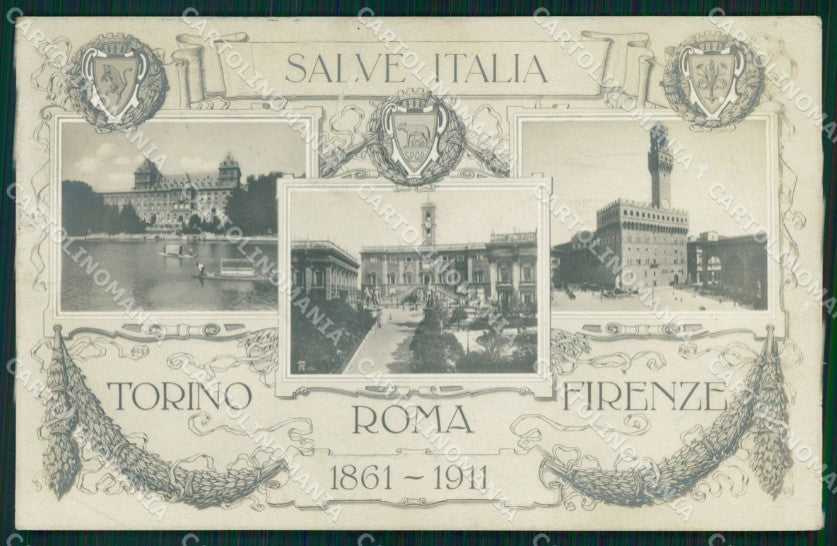 Roma Città Salve Italia Torino Roma Firenze Foto cartolina MX1794 – fronte