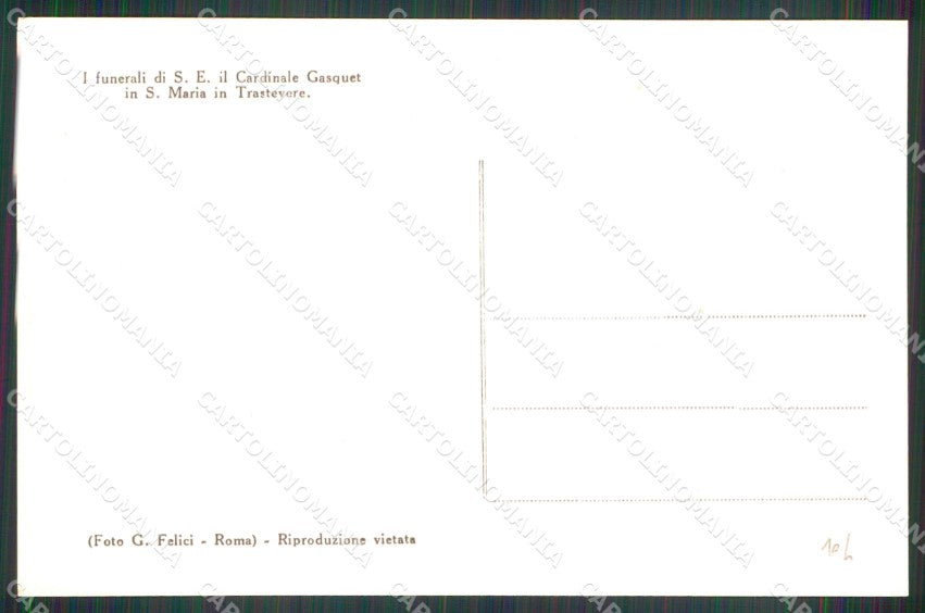 Roma Città Funerale Cardinale Gasquet Trastevere Foto cartolina MX1801 – retro