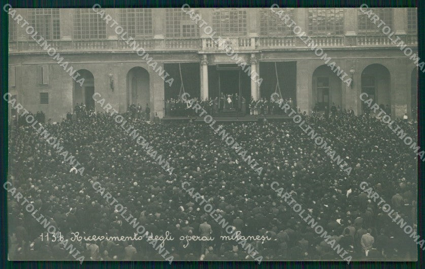 Roma Città Ricevimento Operai Milanesi Foto cartolina MX1804 – fronte