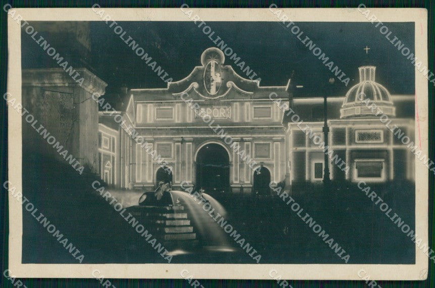 Roma Città Illuminazione Piazza del Popolo ABRASA Foto cartolina MX1820 – fronte