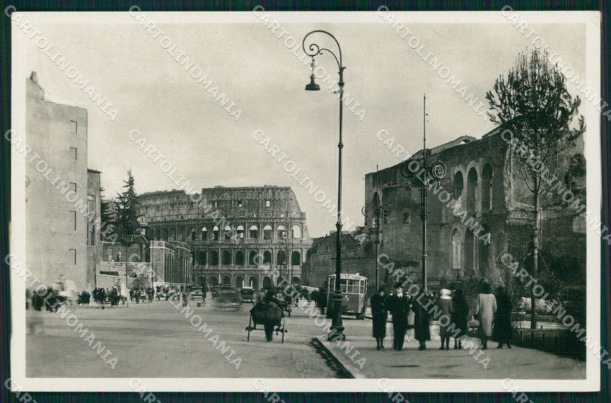 Roma Città Via dell'Impero Tram Colosseo Foto cartolina MX1823 – fronte