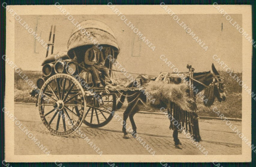 Roma Città Costumi Carrettiere a Vino cartolina MX1856 – fronte