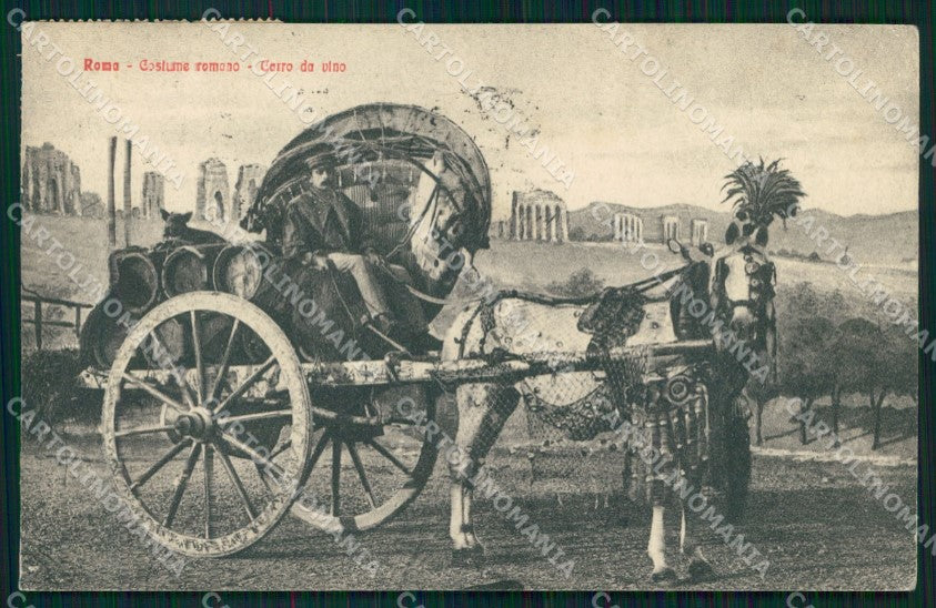 Roma Città Costumi Carro da Vino Alterocca 39229 cartolina MX1862 – fronte