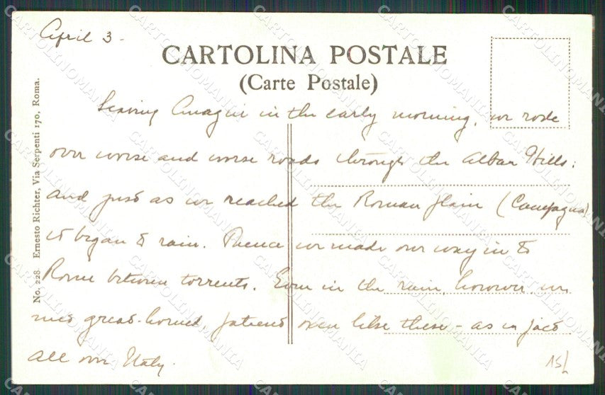 Roma Città Buoi della Campagna cartolina MX1866 – retro
