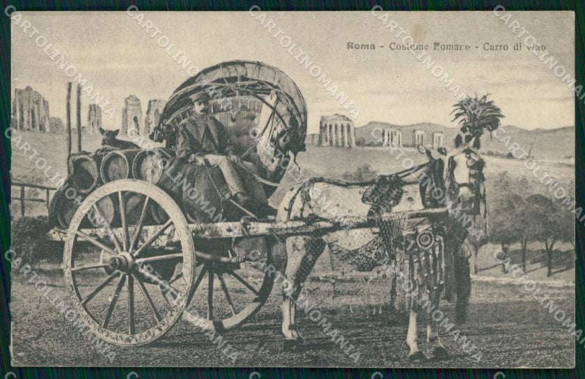 Roma Città Costumi Carro da Vino Alterocca 39229 cartolina MX1867 – fronte