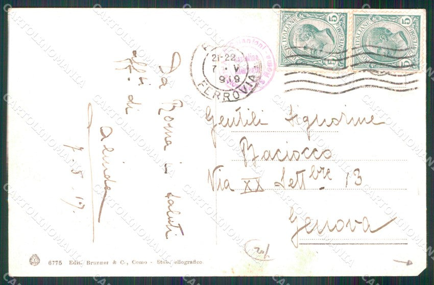 Roma Città Mestieri Attacco Muli Brunner 6775 cartolina MX1869 – retro
