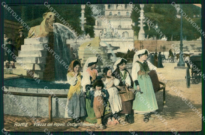 Roma Città Costumi Piazza del Popolo Foto cartolina MX1888 – fronte