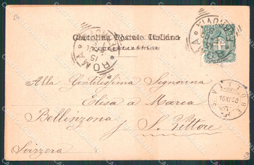 Roma Città Saluti da Costumi Ciociare che Filano cartolina MX1903 – retro