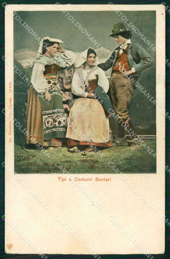 Roma Città Tipi Costumi Ciociari Trenkler 13649 cartolina MX1908 – fronte