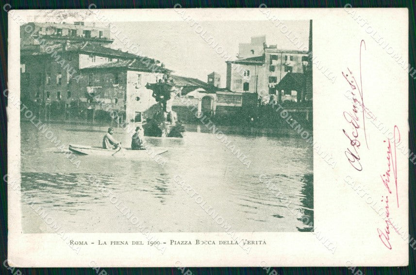 Roma Città Piazza Bocca della Verità Piena Barca cartolina MX1911 – fronte