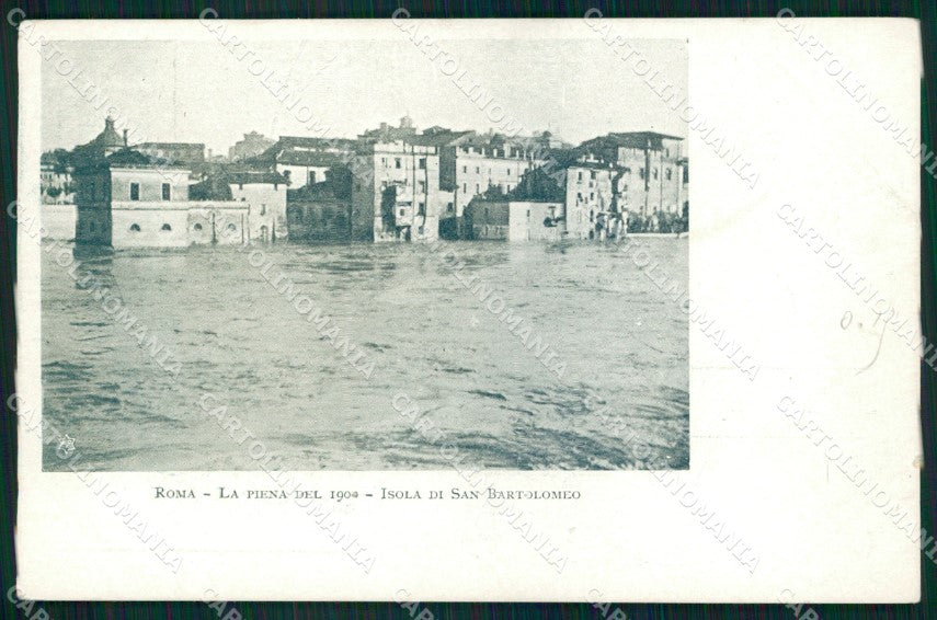 Roma Città Isola San Bartolomeo Piena cartolina MX1917 – fronte