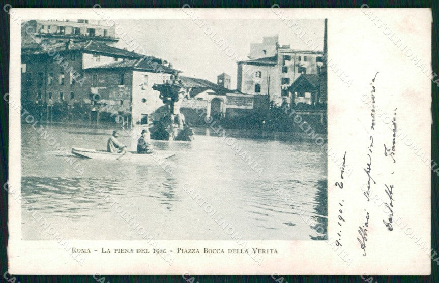 Roma Città Piazza Bocca della Verità Piena Barca cartolina MX1921 – fronte