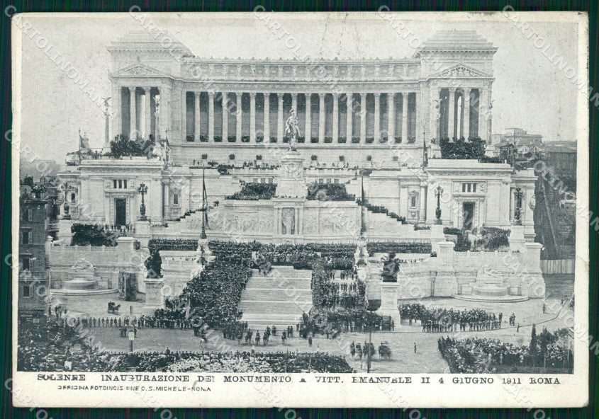 Roma Città Inaugurazione Monumento Vittorio Emanuele II cartolina MX1927 – fronte