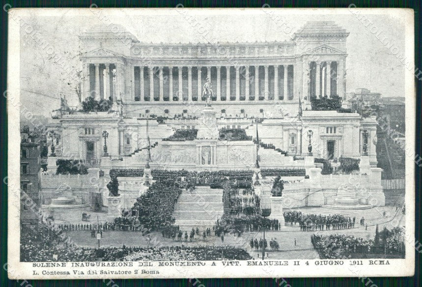 Roma Città Inaugurazione Monumento Vittorio Emanuele II cartolina MX1928 – fronte