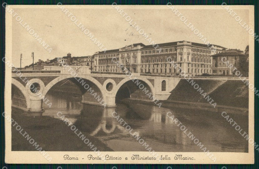 Roma Città Ponte Littorio Ministero della Marina cartolina MX1934 – fronte