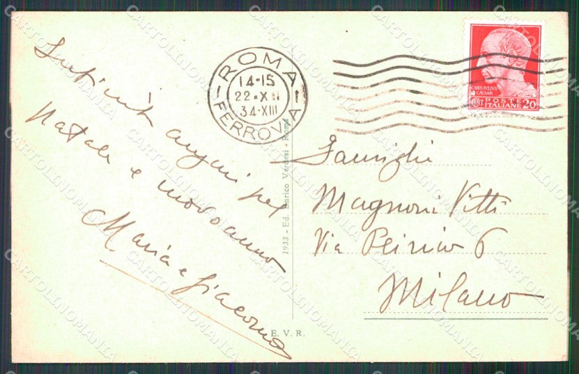 Roma Città Ponte Littorio Ministero della Marina cartolina MX1934 – retro