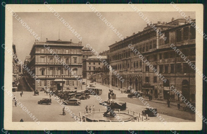 Roma Città Piazza Barberini Fontana Corriera cartolina MX1940 – fronte