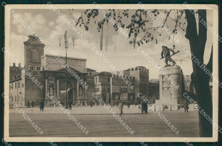 Roma Città Porta Pia Monumento al Bersagliere cartolina MX1943 – fronte