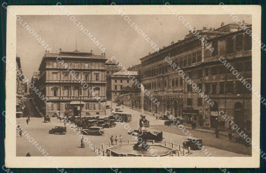 Roma Città Piazza Barberini Fontana del Tritone Corriera cartolina MX1951 – fronte