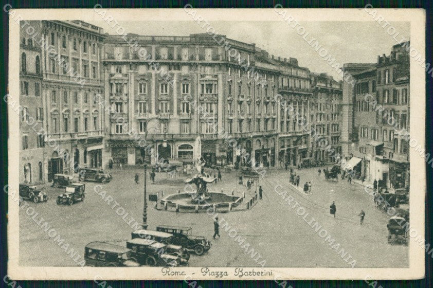 Roma Città Piazza Barberini Fontana del Tritone PIEGA cartolina MX1952 – fronte
