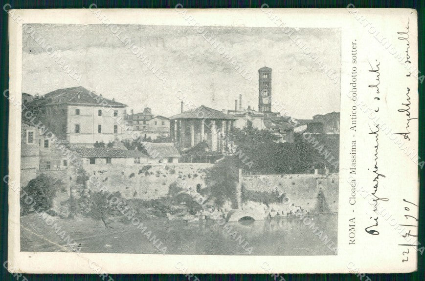 Roma Città Cloaca Massima Antico Condotto Sotterraneo PIEGA cartolina MX1976 – fronte