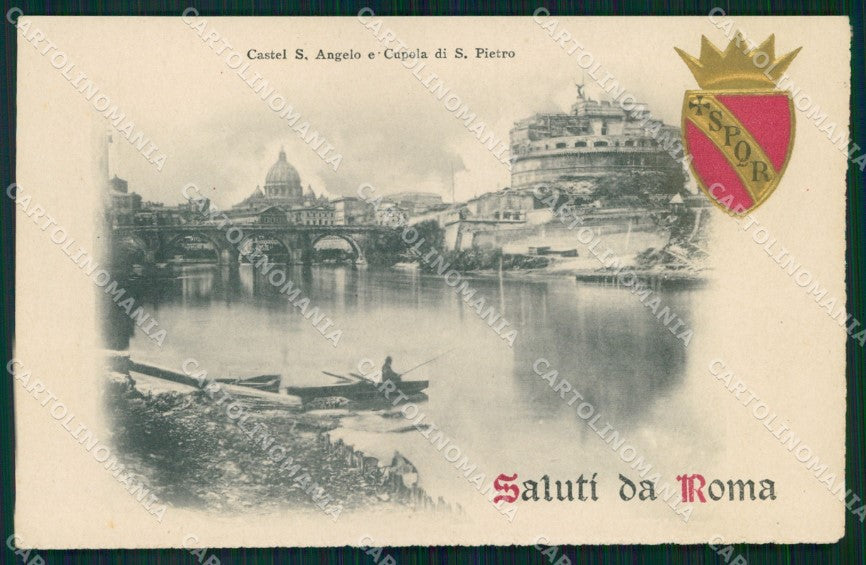 Roma Città Saluti da Cupola San Pietro SPQR Rilievo cartolina MX1985 – fronte