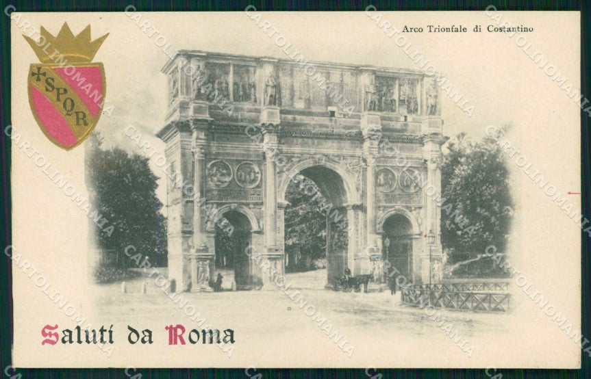 Roma Città Saluti da Arco Trionfale Costantino SPQR Rilievo cartolina MX1998 – fronte