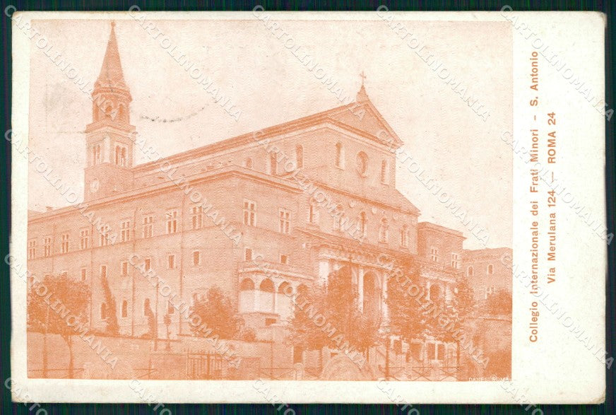 Roma Città Collegio Internazionale Frati Minori cartolina MX2012 – fronte