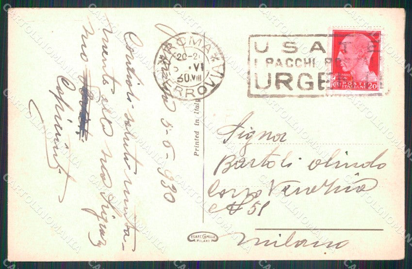 Roma Città Via Veneto Hotel Excelsior cartolina MX2020 – retro