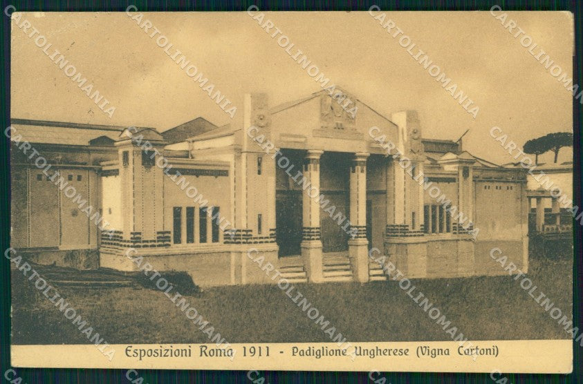 Roma Città Esposizione Padiglione Ungherese Vigna Cartoni cartolina MX2028 – fronte