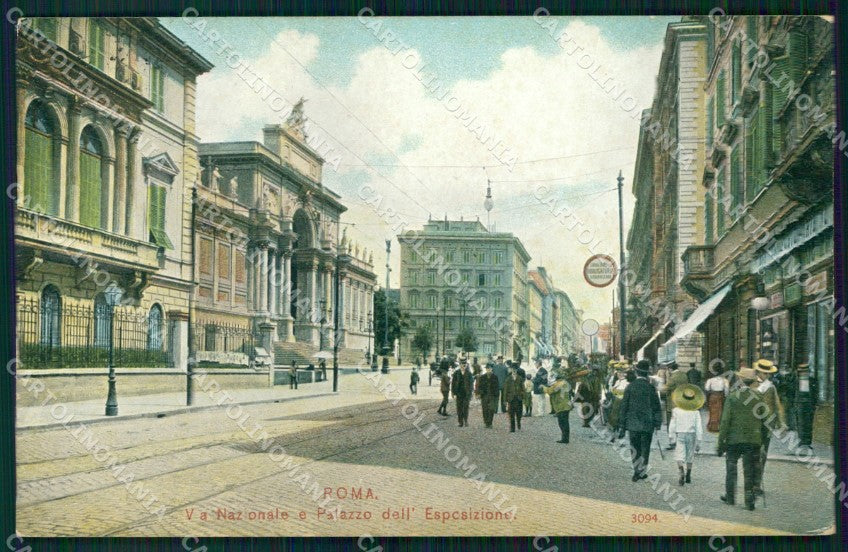 Roma Città Via Nazionale Palazzo dell'Esposizione cartolina MX2031 – fronte