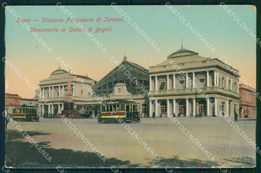 Roma Città Stazione Ferroviaria Termini Tram cartolina MX2042 – fronte