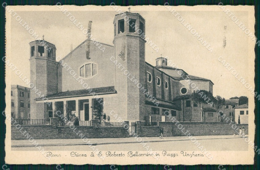 Roma Città Piazza Ungheria Chiesa San Roberto Bellarmino cartolina MX2049 – fronte