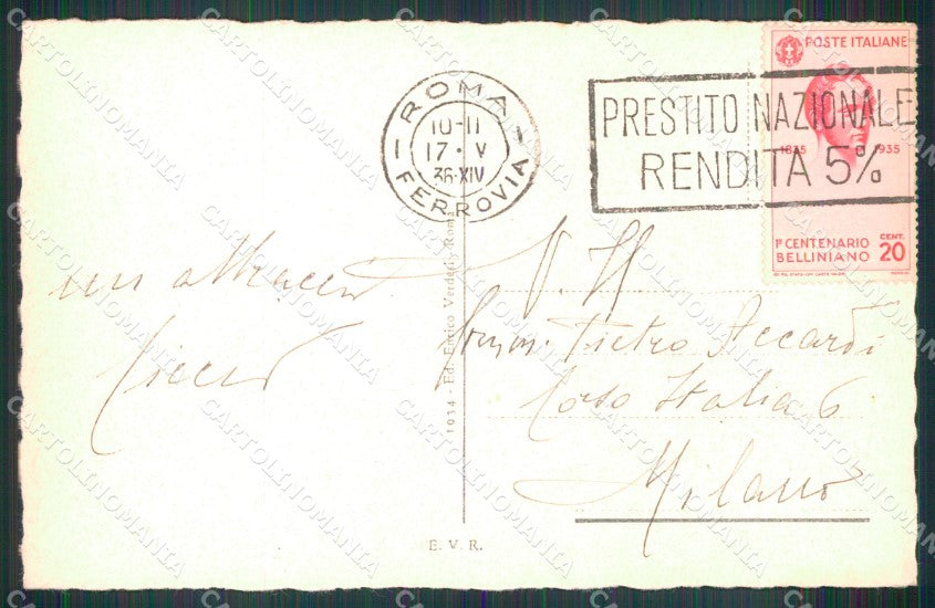 Roma Città Piazza Ungheria Chiesa San Roberto Bellarmino cartolina MX2049 – retro