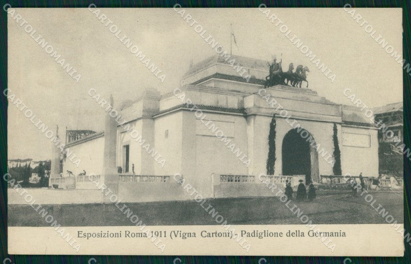 Roma Città Esposizioni Vigna Cartoni Padiglione Germania cartolina MX2052 – fronte