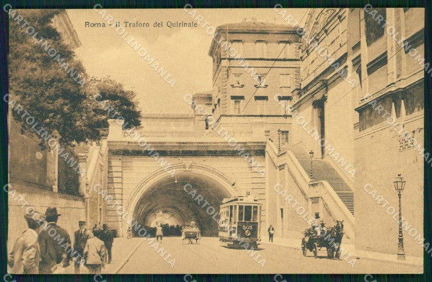 Roma Città Traforo sotto Quirinale Tram Alterocca 86 cartolina MX2057 – fronte