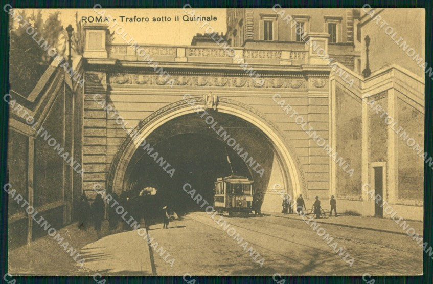 Roma Città Traforo sotto Quirinale Tram cartolina MX2058 – fronte