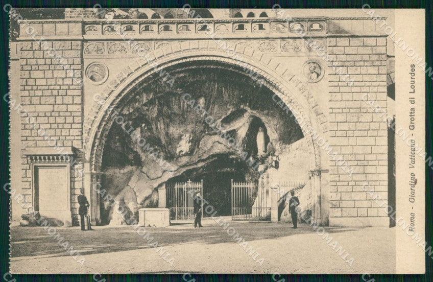 Roma Città Giardino Vaticano Grotta Lourdes Alinari cartolina MX2062 – fronte