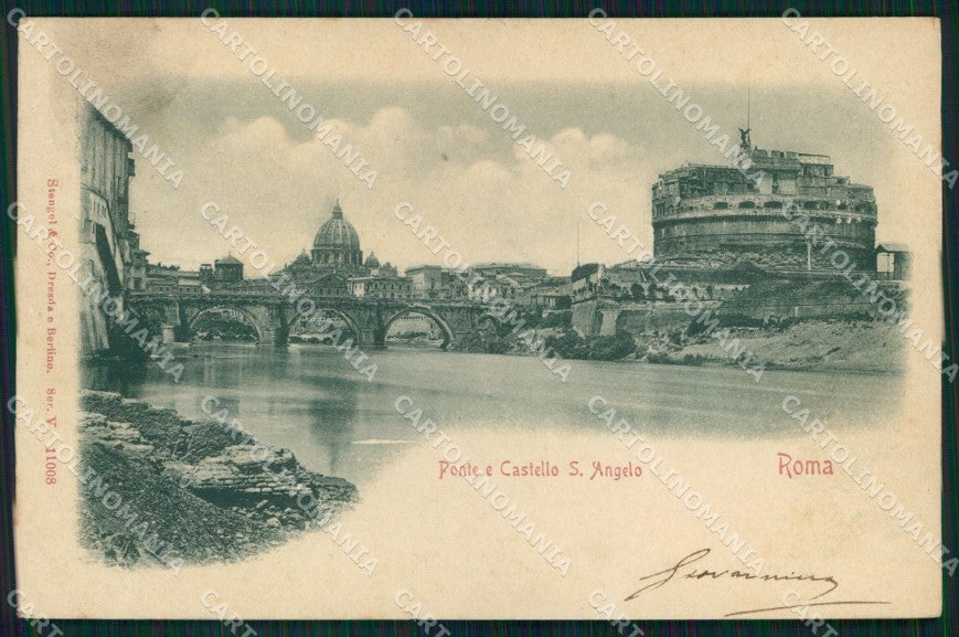 Roma Città Ponte Castel Sant'Angelo Rilievo Stengel 11008 cartolina MX2066 – fronte