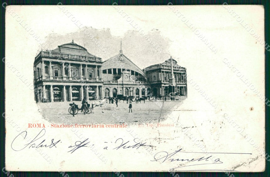 Roma Città Stazione Ferroviaria Centrale cartolina MX2069 – fronte