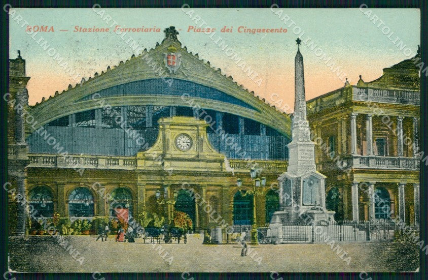 Roma Città Piazza dei Cinquecento Stazione Ferroviaria cartolina MX2070 – fronte