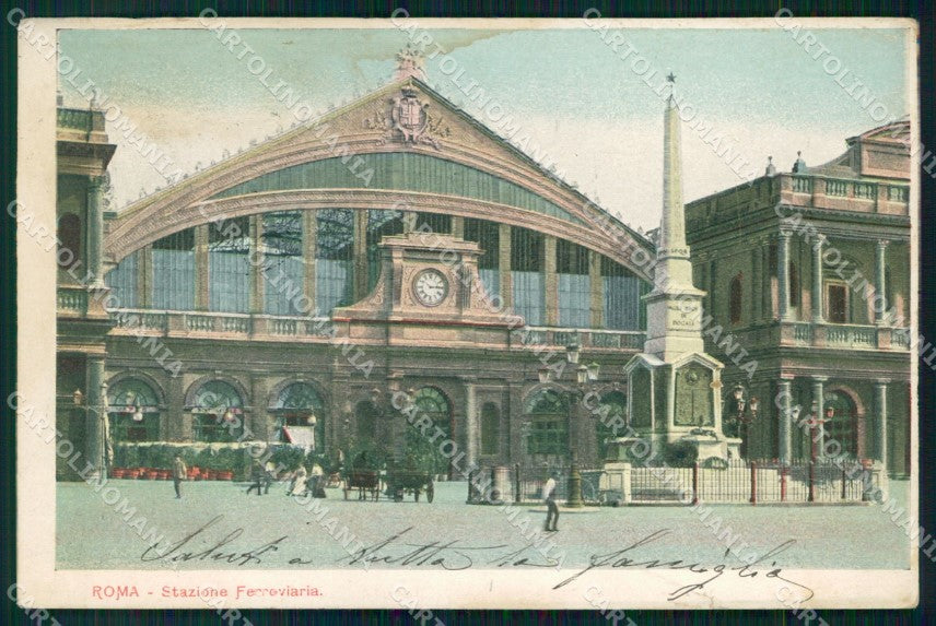 Roma Città Stazione Ferroviaria cartolina MX2073 – fronte